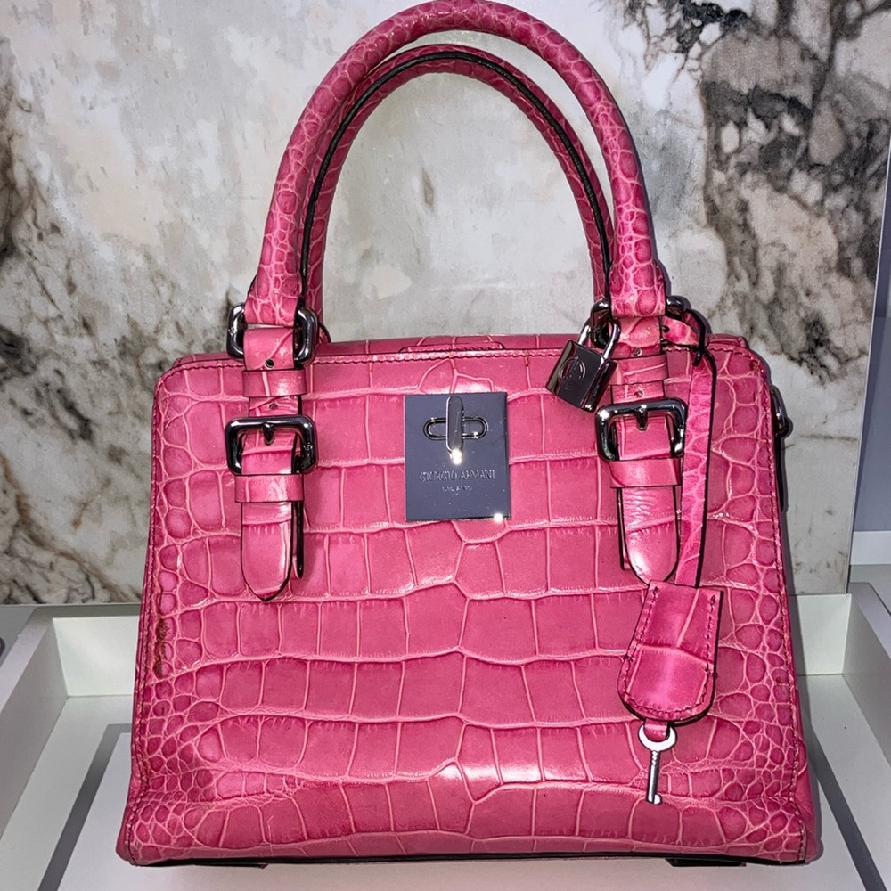 Giorgio Armani Pink Crocodile skin Purse